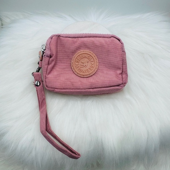 Cotton Candy Pink Small Wallet or Cosmetic Wristlet - Picture 5 of 5